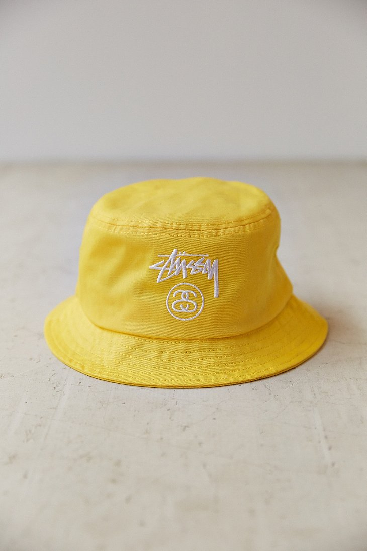 Stussy yellow bucket hat