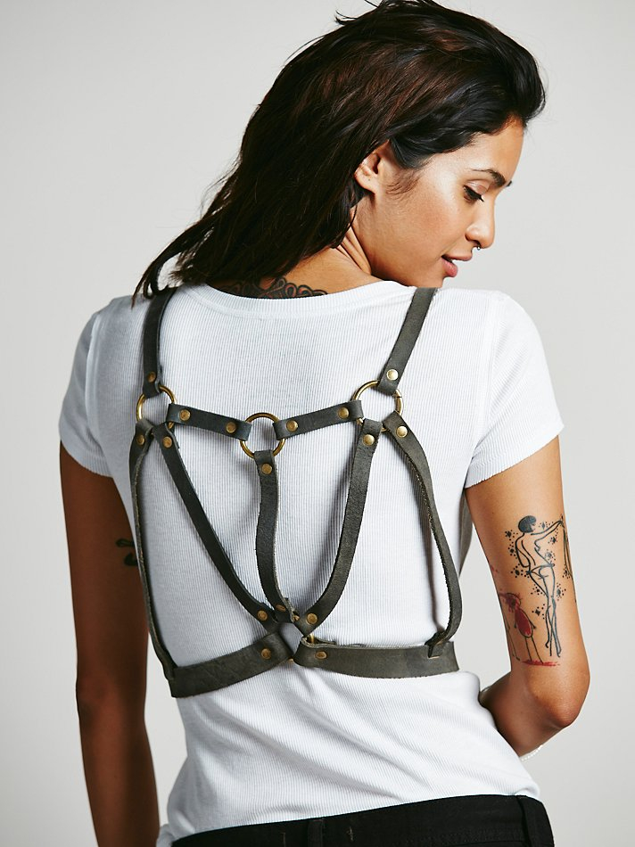 Free People Black Leather Harness Free People Rebel Leather Harness - Black | Editorialist main image 4