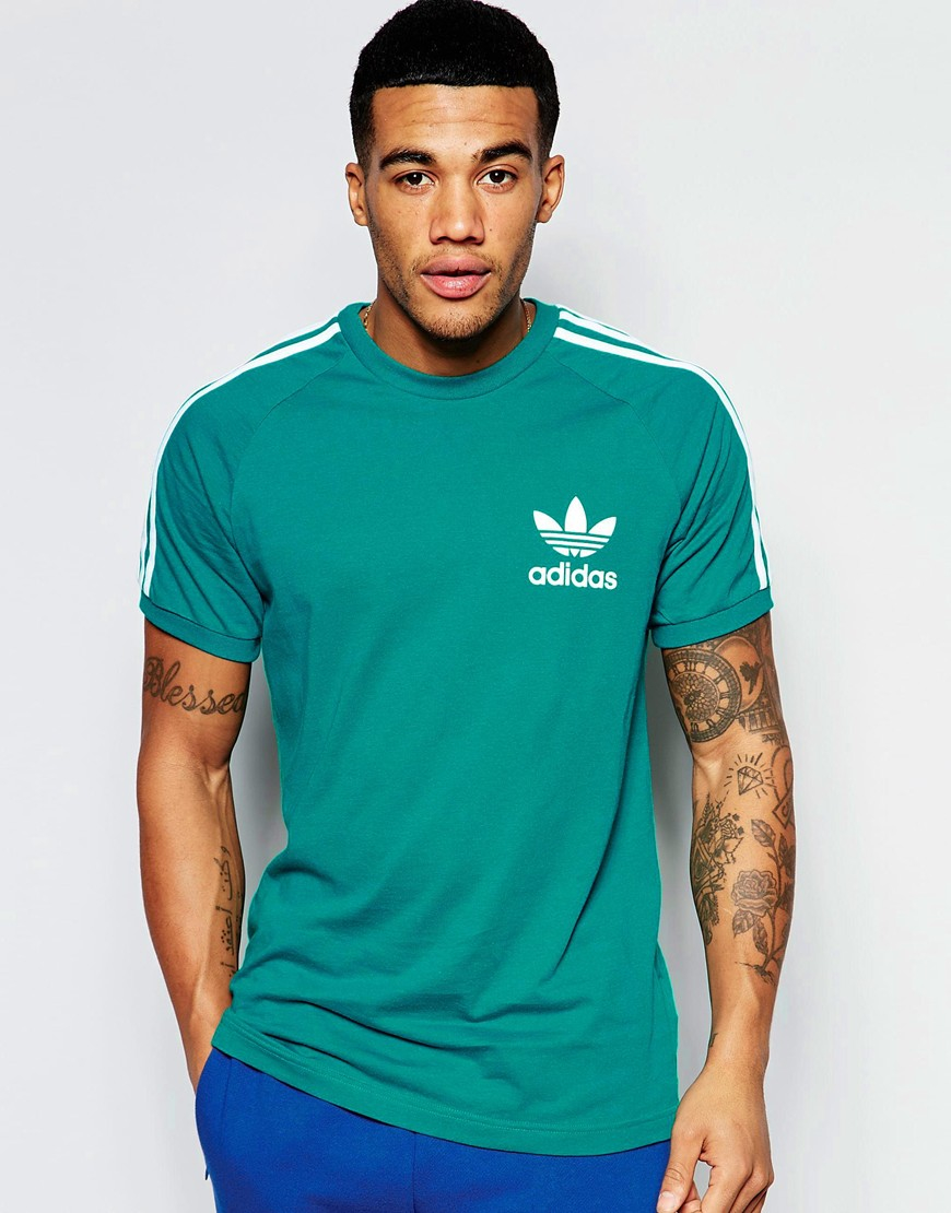 adidas green california t shirt