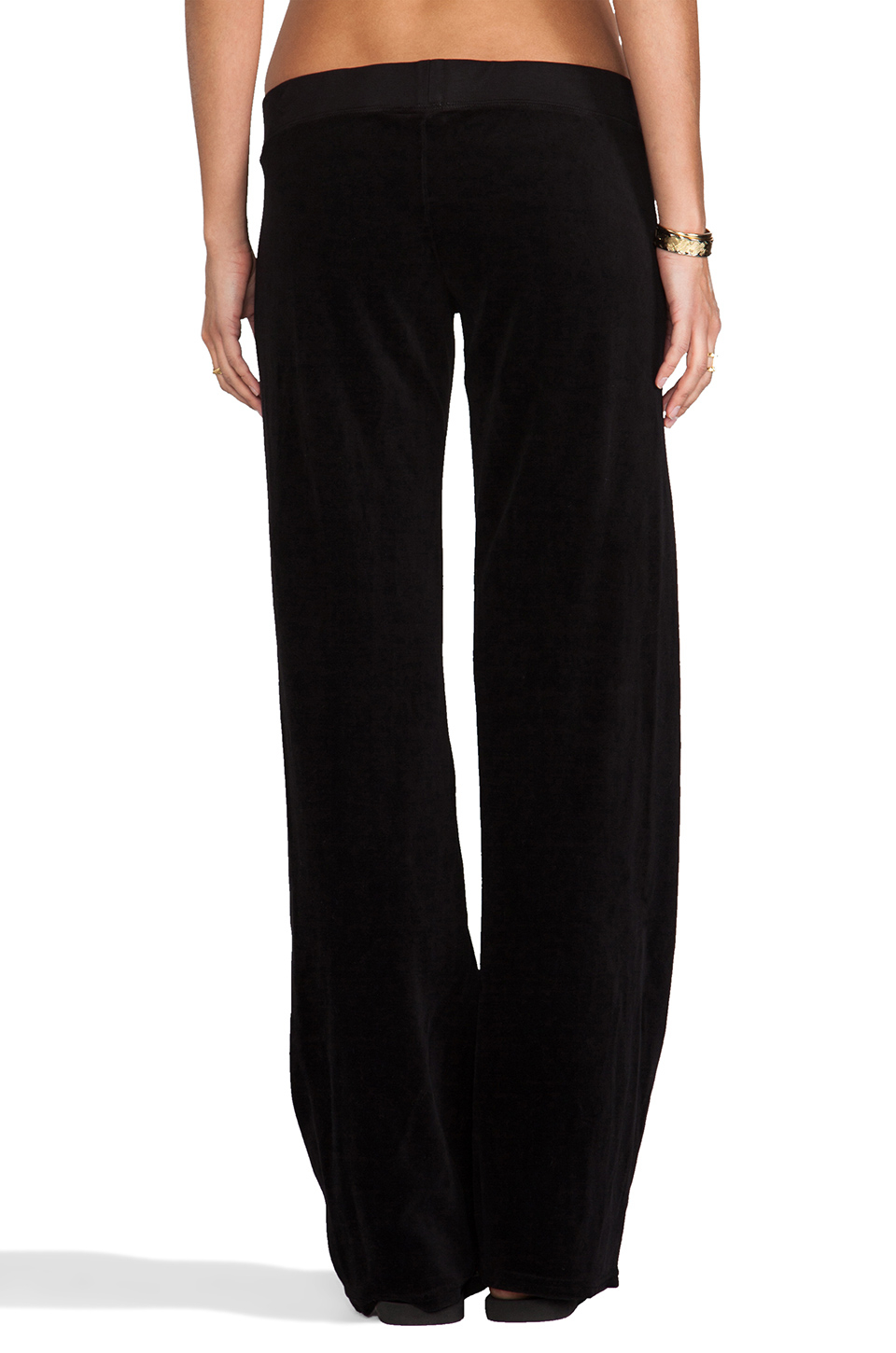juicy couture wide leg velour pants