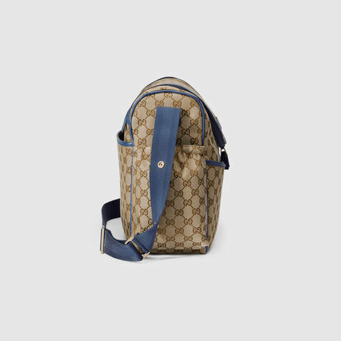 Gucci Canvas Original Gg Diaper Bag in Blue - Lyst