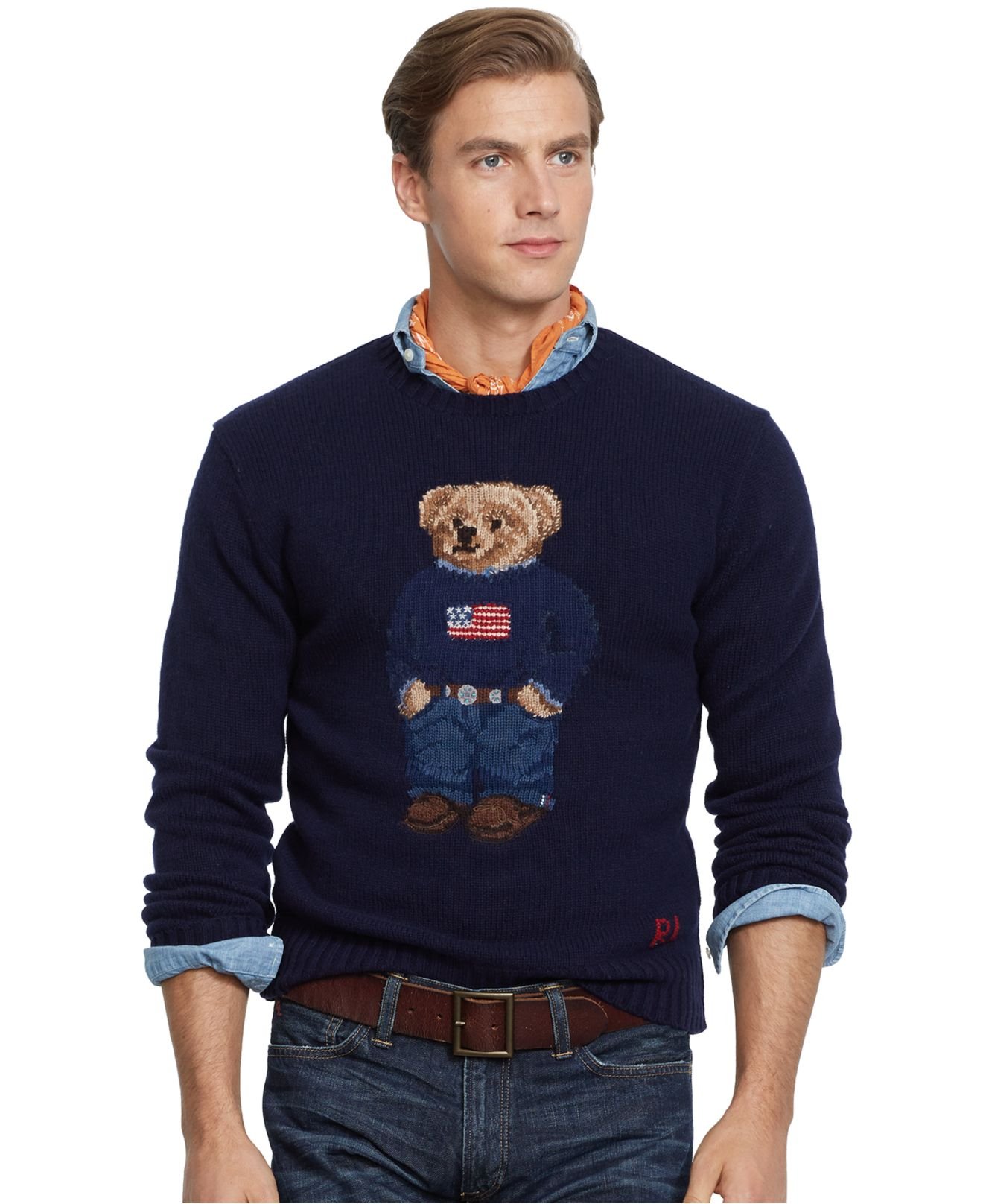 Polo Ralph Lauren Polo Bear Wool Sweater in Navy (Blue) for Men - Lyst