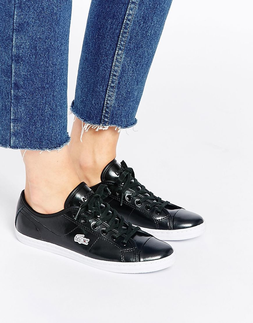 lacoste ziane black leather