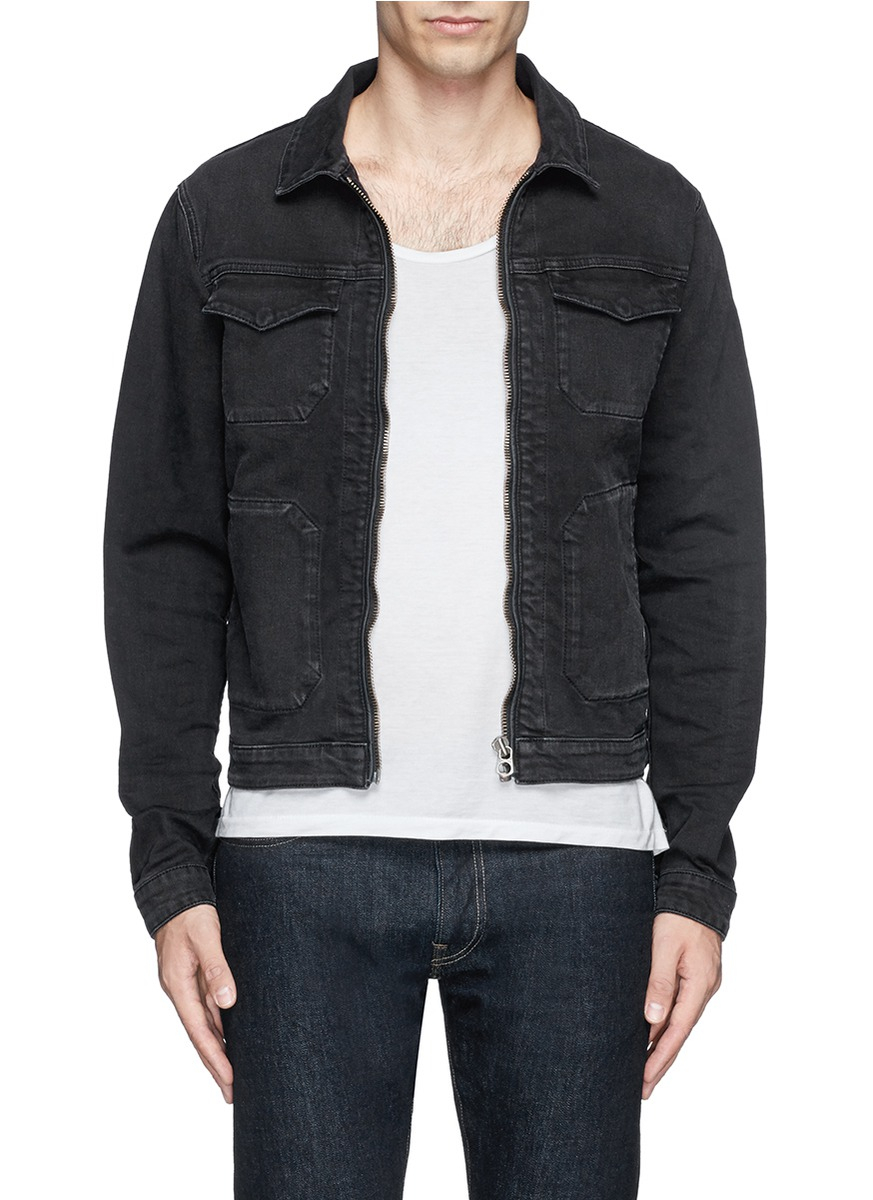 dye jean jacket black