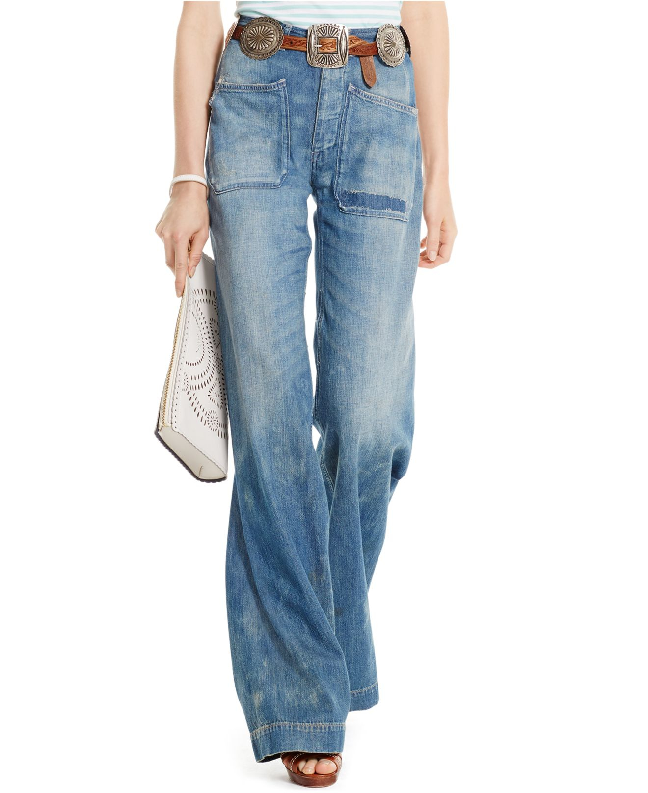 Polo Ralph Lauren Denim Wide-leg Jeans in Blue | Lyst