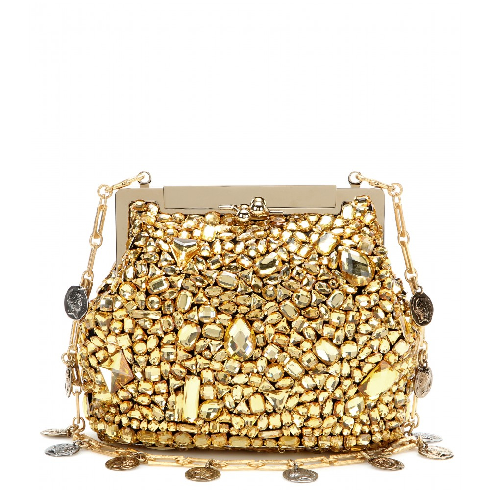 Dolce & Gabbana Embellished Clutch in Metallic - Lyst
