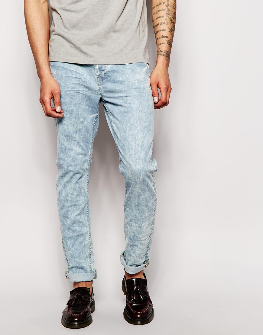 snow wash jeans