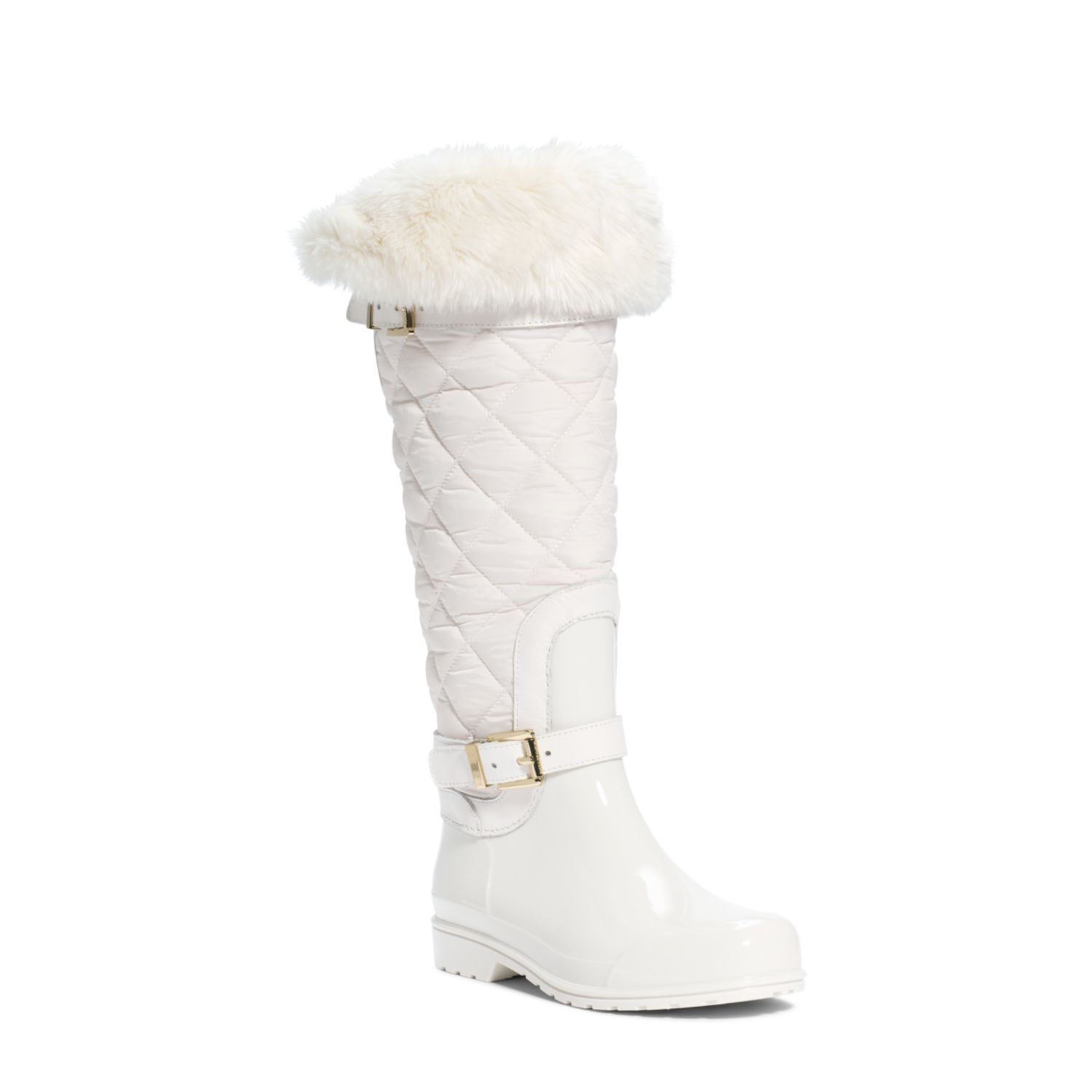 michael kors white rain boots