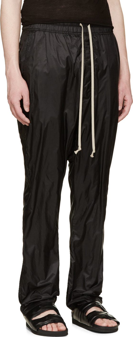 Rick Owens Grey Nylon Trousers in Gray for Men - Lyst