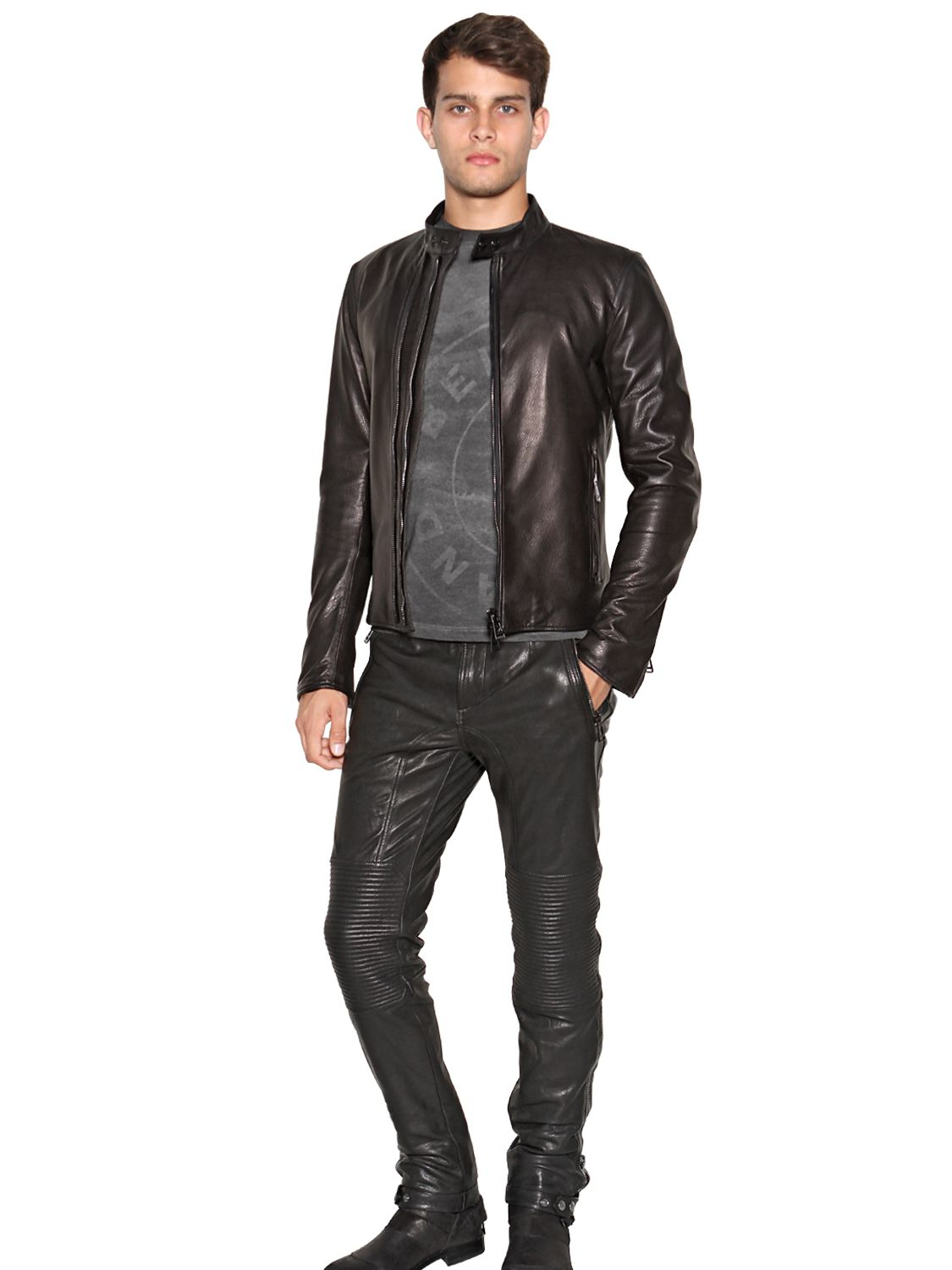 Belstaff Holbrook Leather Moto Jacket in Black for Men - Lyst