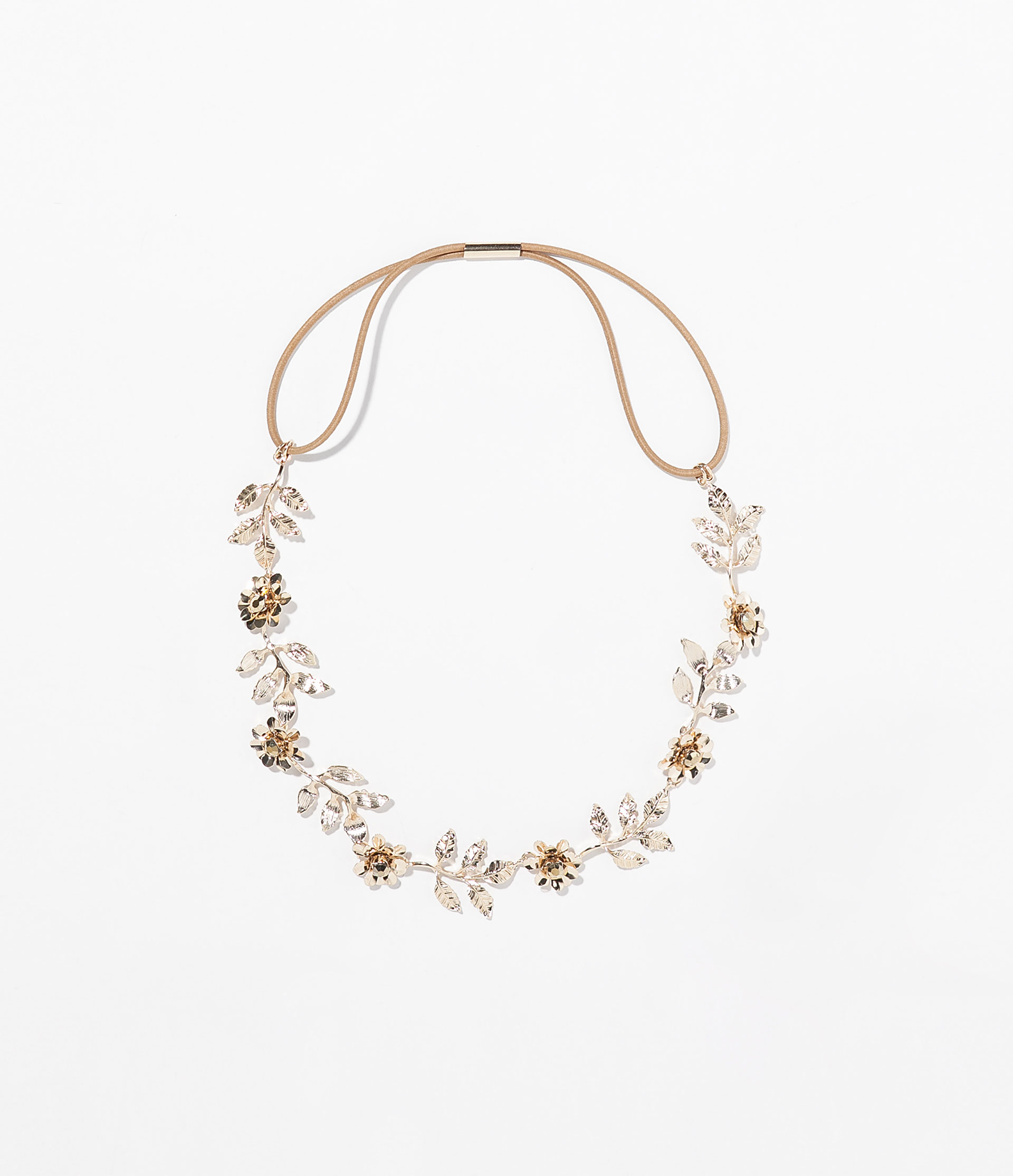 Zara Flowers and Leaves Headband in Gold (Golden) Lyst