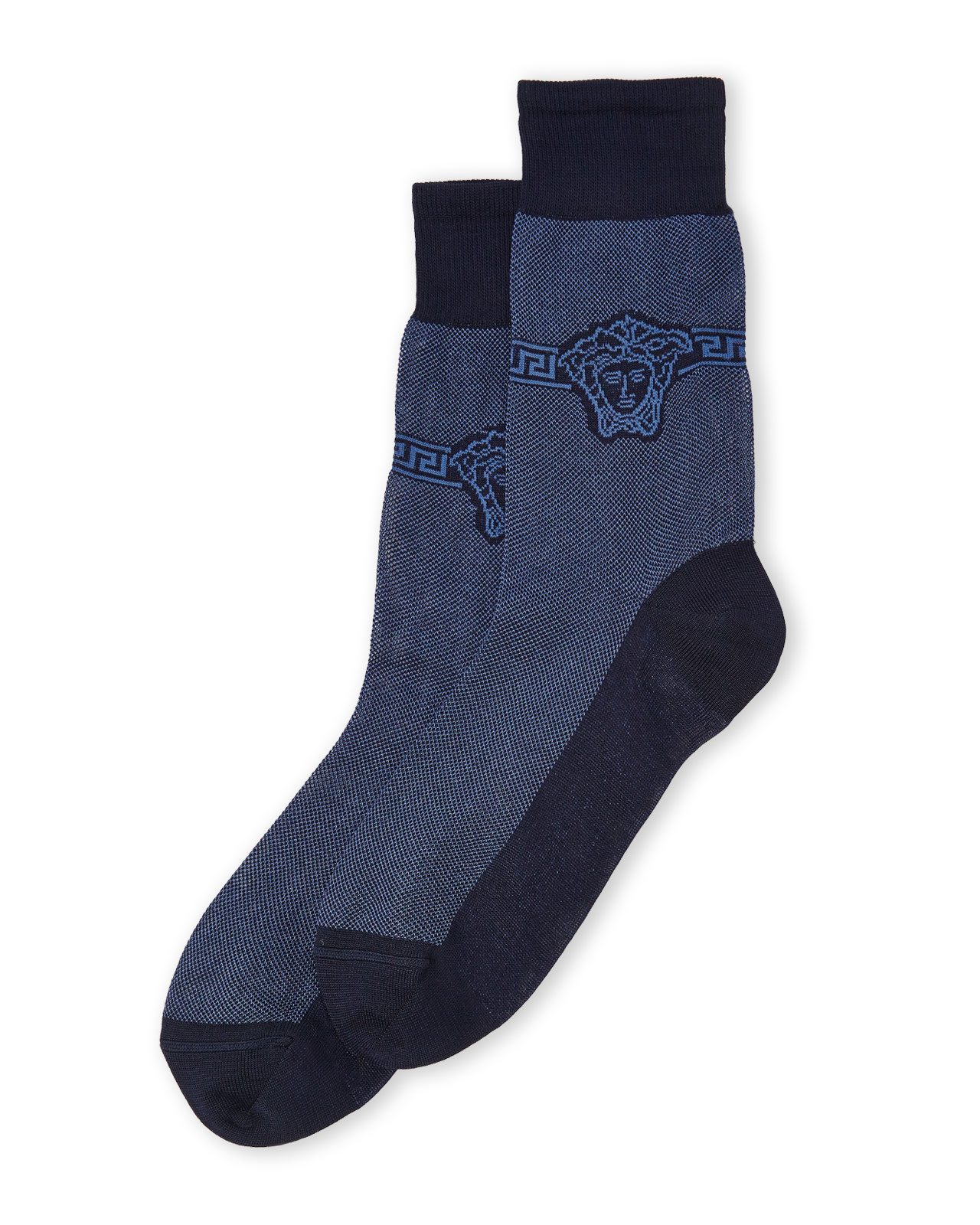 Versace Logo Dress Socks in Blue for Men Lyst