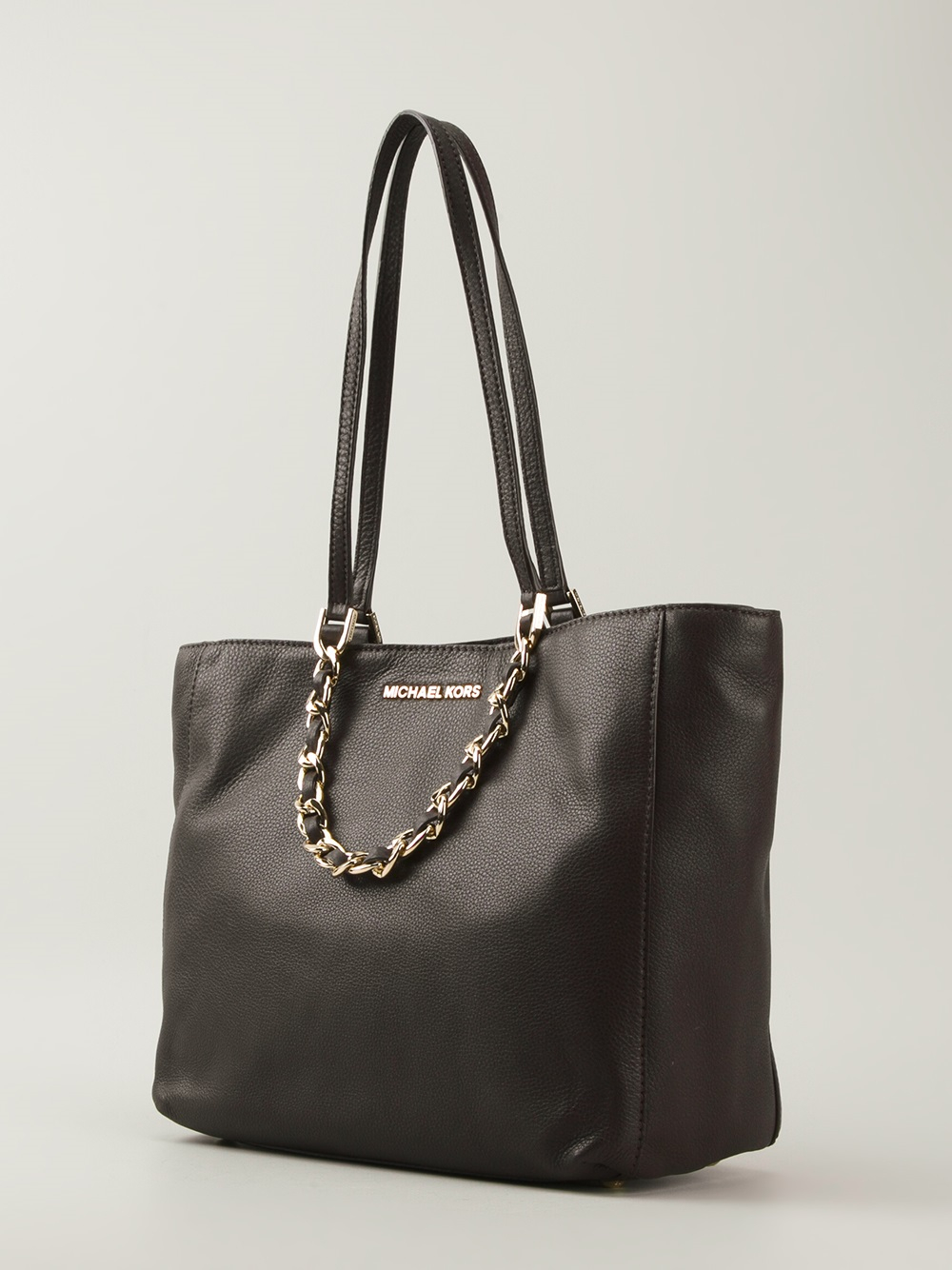 MICHAEL Michael Kors Chain Strap Tote in Brown - Lyst