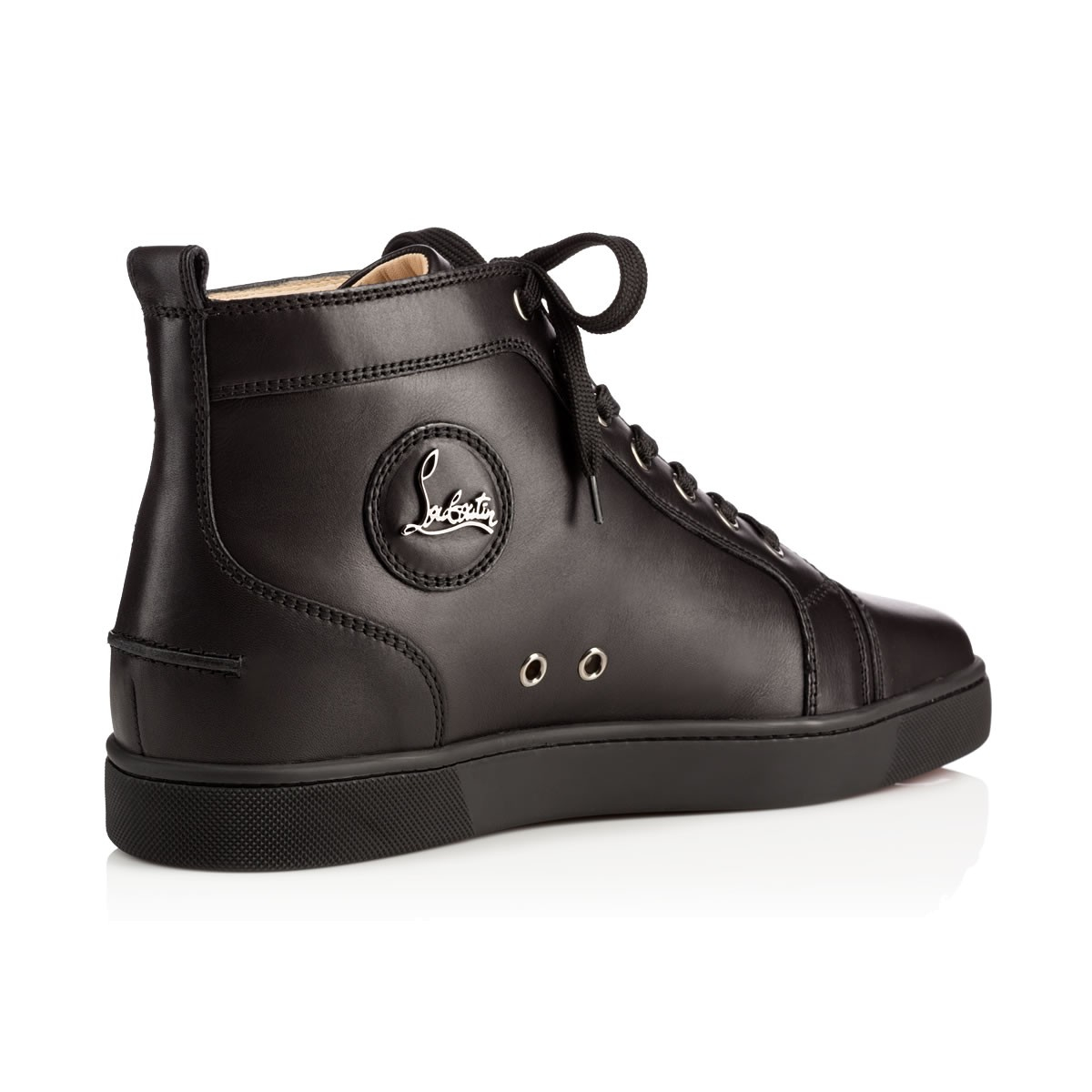 Christian louboutin Louis Calfskin High-Top Sneakers in Black for Men | Lyst