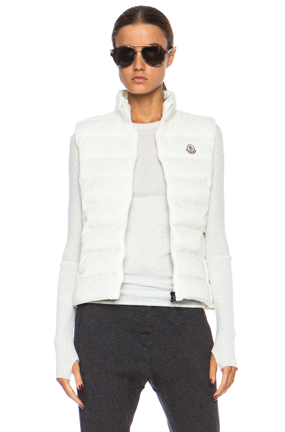 Moncler Ghany Polyamide Vest in Cream (Natural) - Lyst