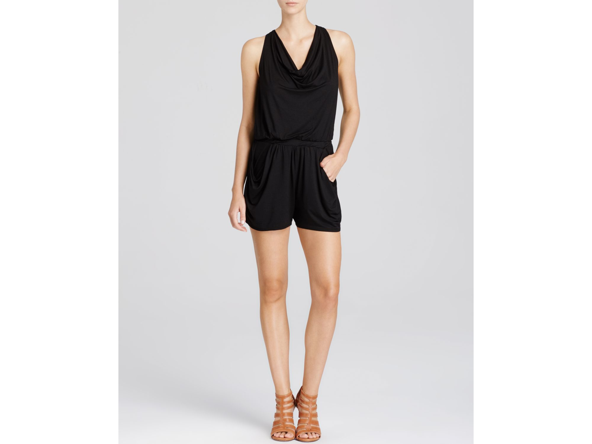 cowl neck romper