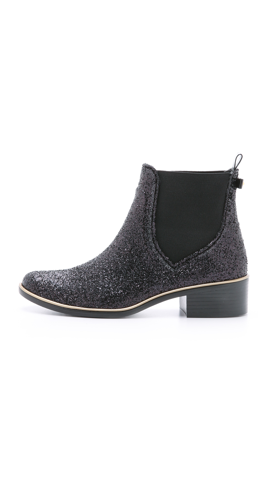 Kate Spade Sedgewick Glitter Booties - Black | Lyst