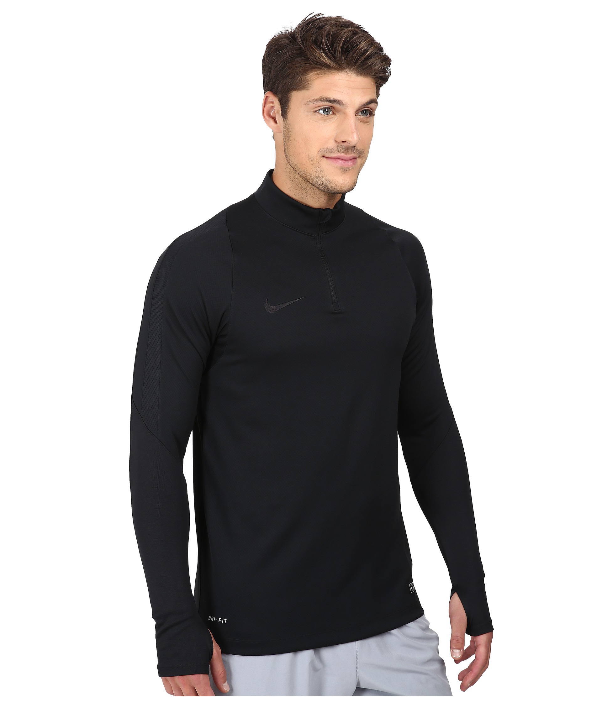 nike drill top black