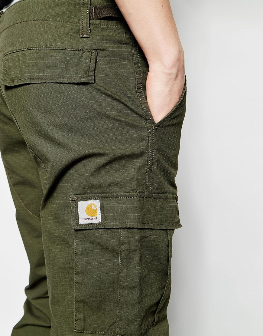 Carhartt WIP Cotton Aviation Cargo Pants - Cypress Rinsed in Green for ...