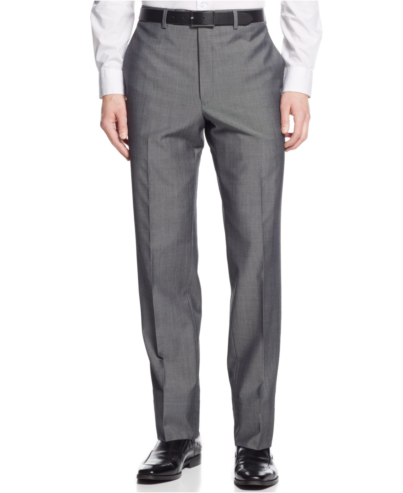 Calvin Klein Grey Sharkskin Slim-fit Suit in Gray for Men | Lyst