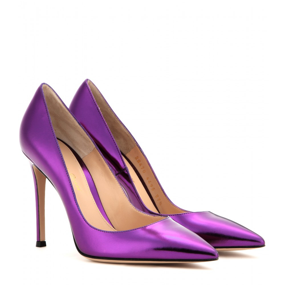 metallic purple heels