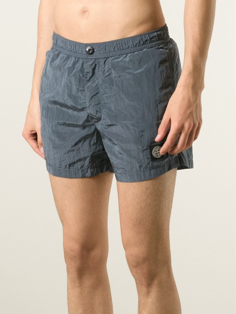 stone island swim shorts grey