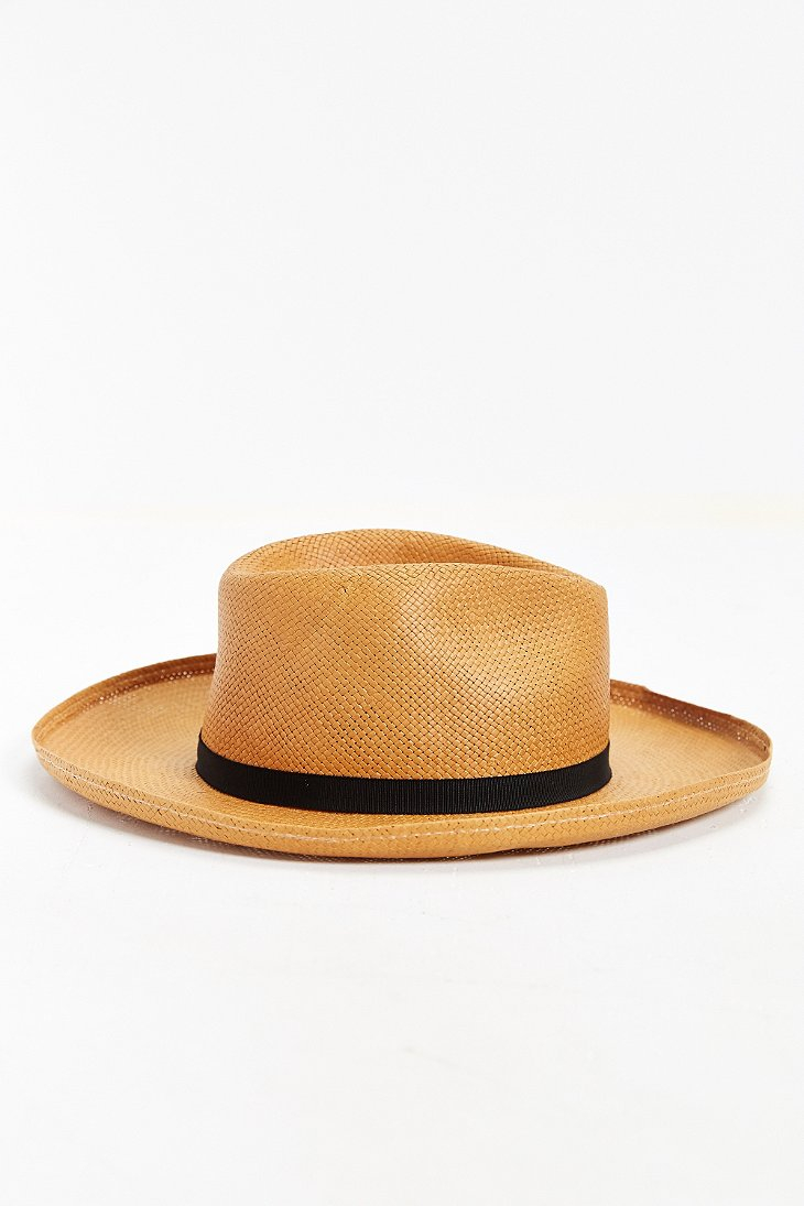 Bailey of Hollywood Fernley Wide Brim Straw Fedora Hat in Brown for Men |  Lyst