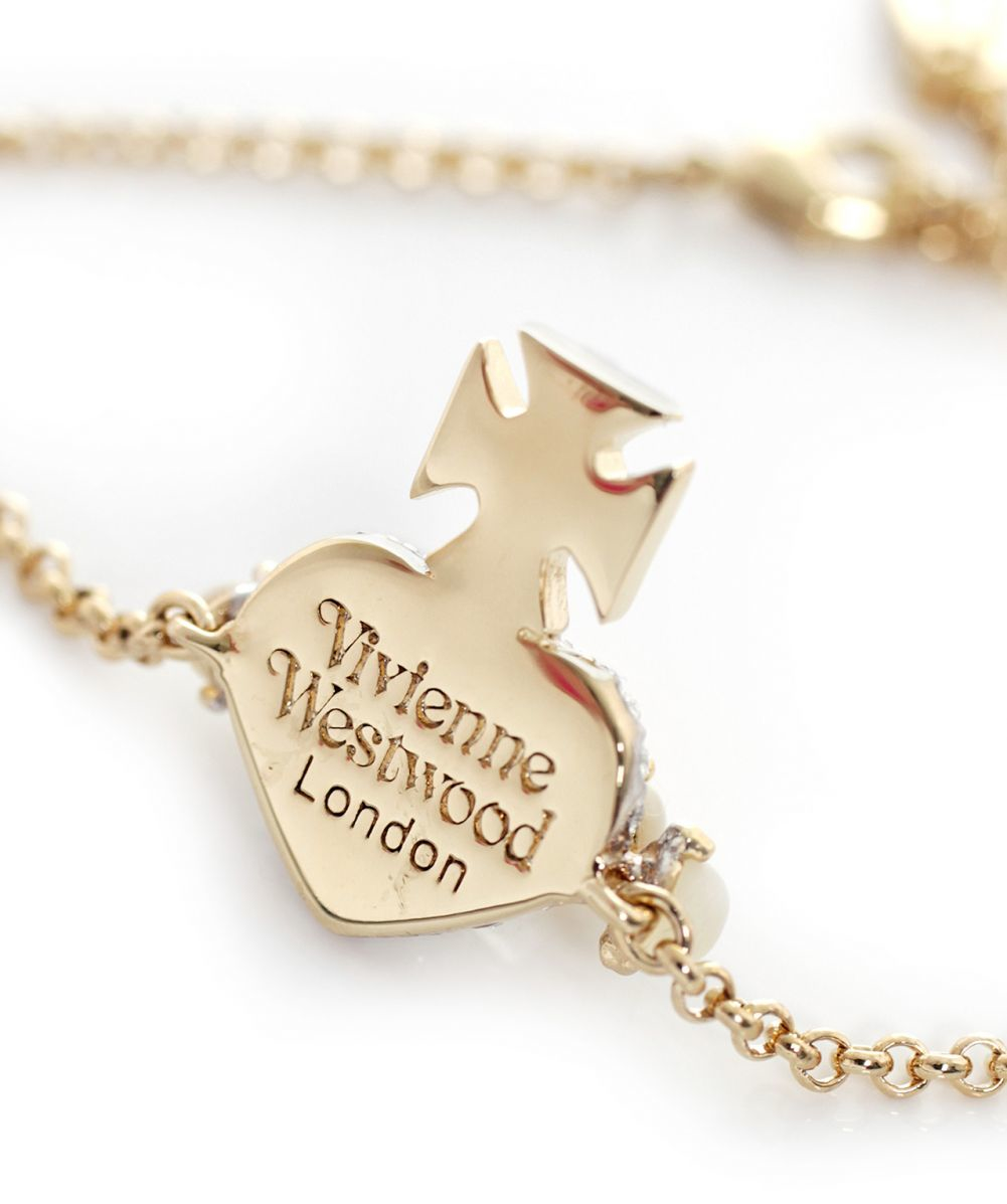 Lyst Vivienne Westwood Bas Relief Diamanté Orb Bracelet in Metallic