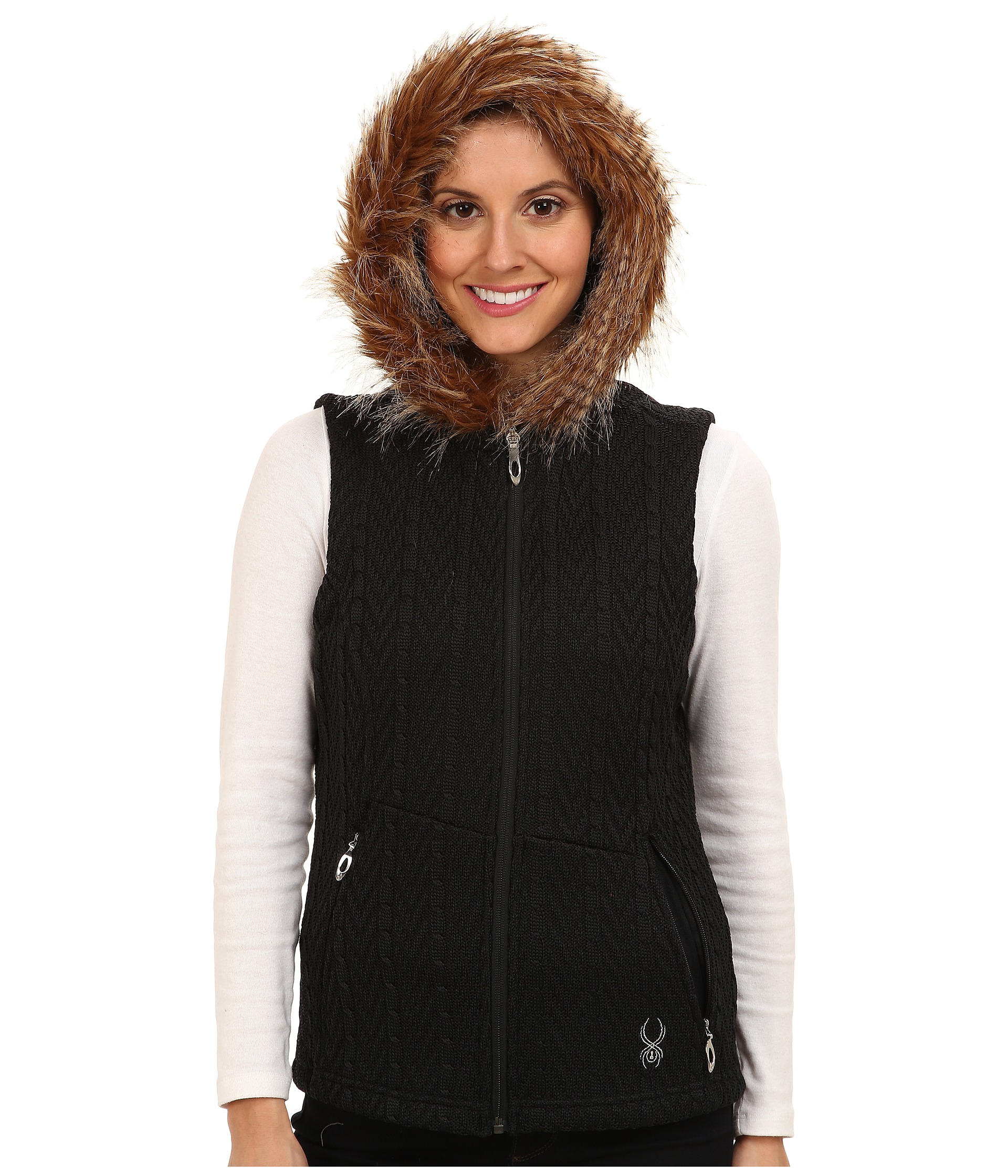 spyder cable knit jacket