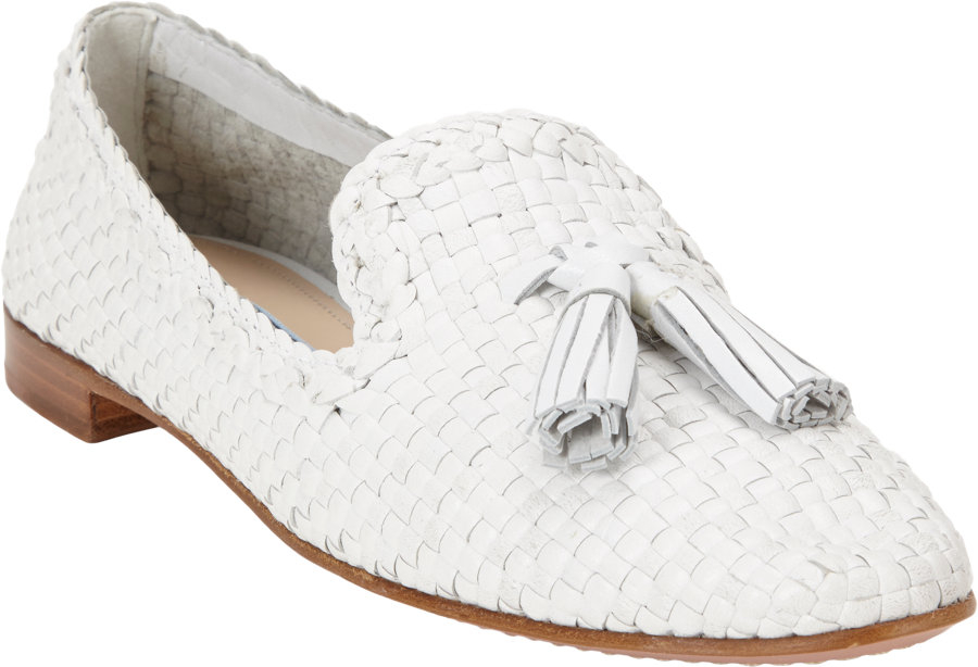 prada white loafers women