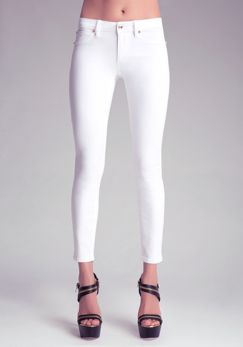 bebe white jeans