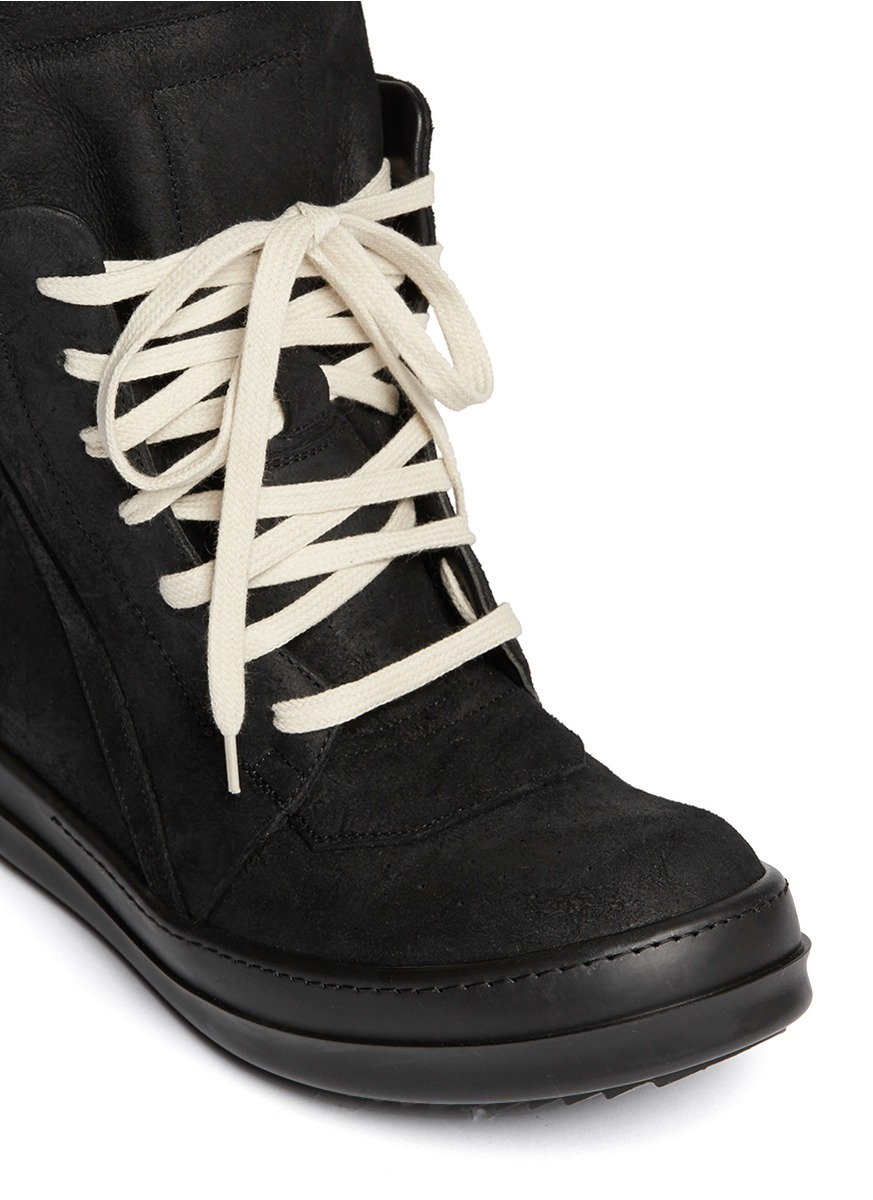rick owens geobasket all black