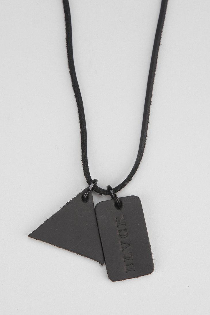 leather dog tag necklace