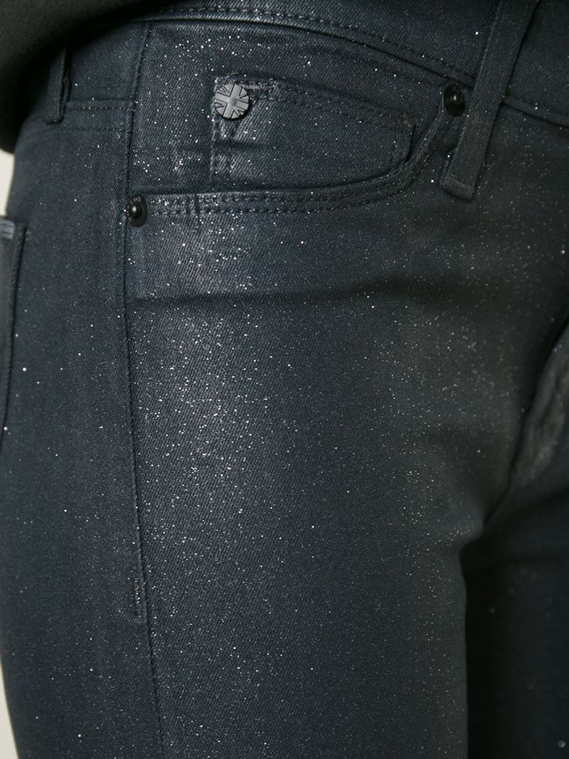 sparkly black skinny jeans