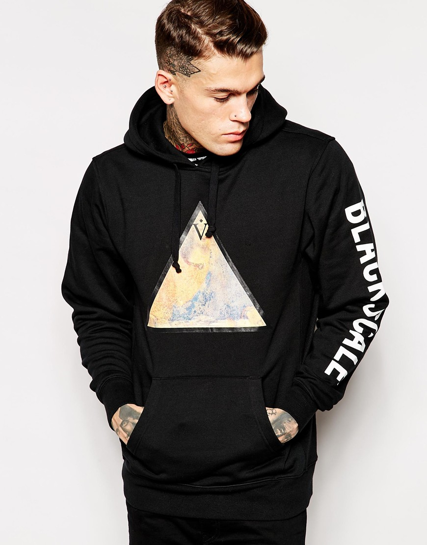Black Scale Hoodie With Arm Print in Black for Men - Lyst