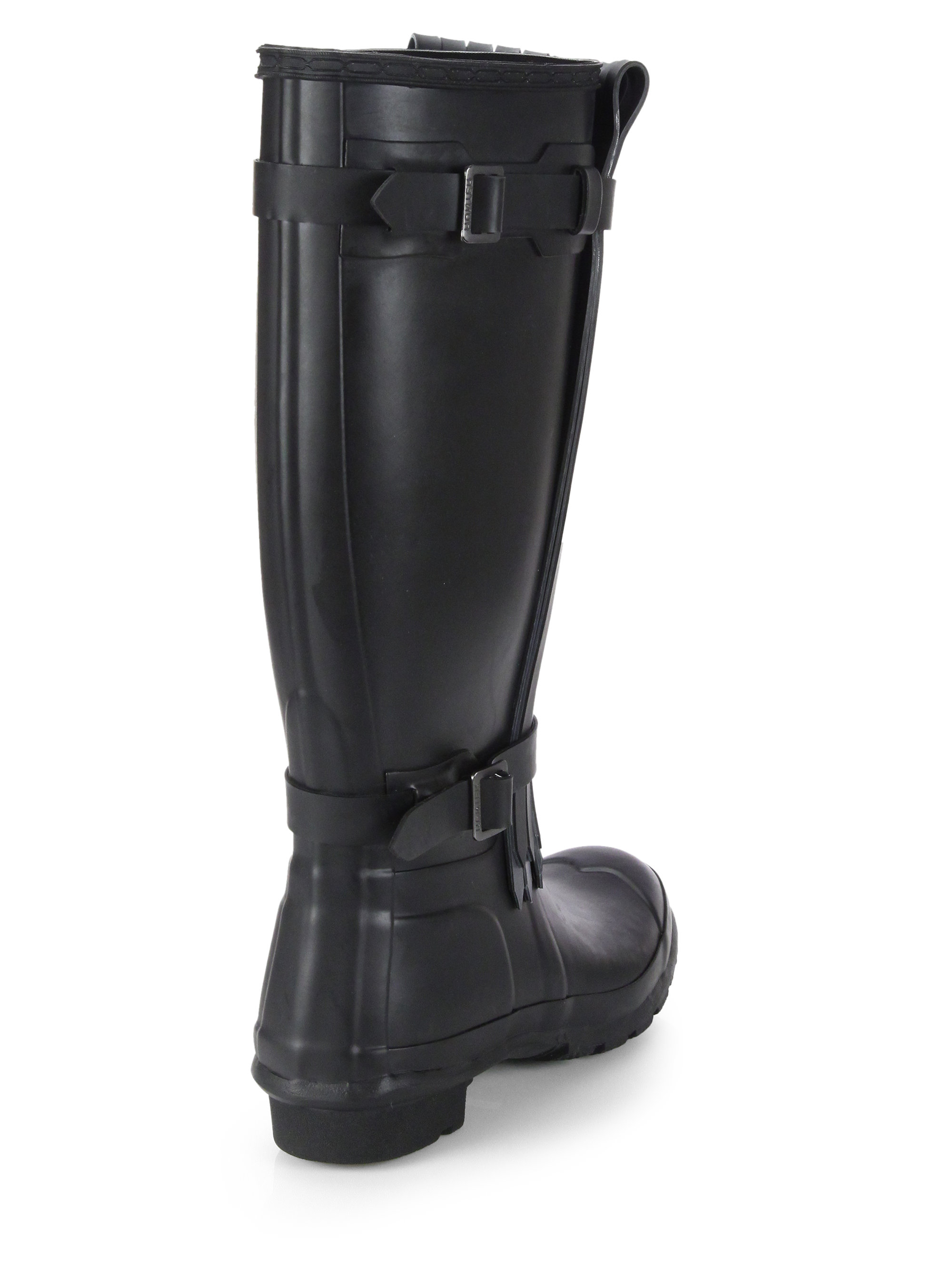 hunter boots with fringe