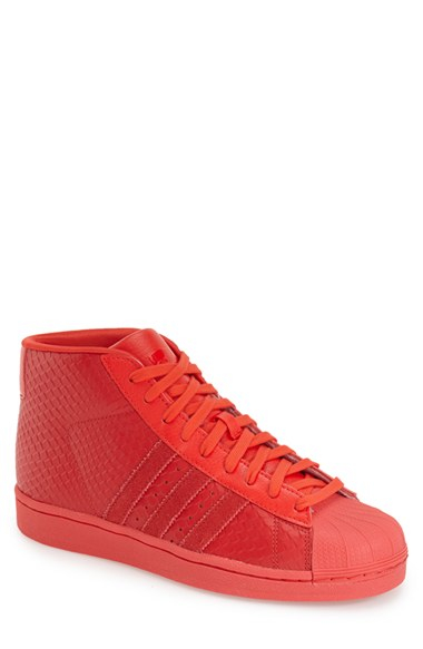 Adidas Pro Model High-Top Sneakers in Red for Men (TOMATO/ TOMATO/ TOMATO) | Lyst