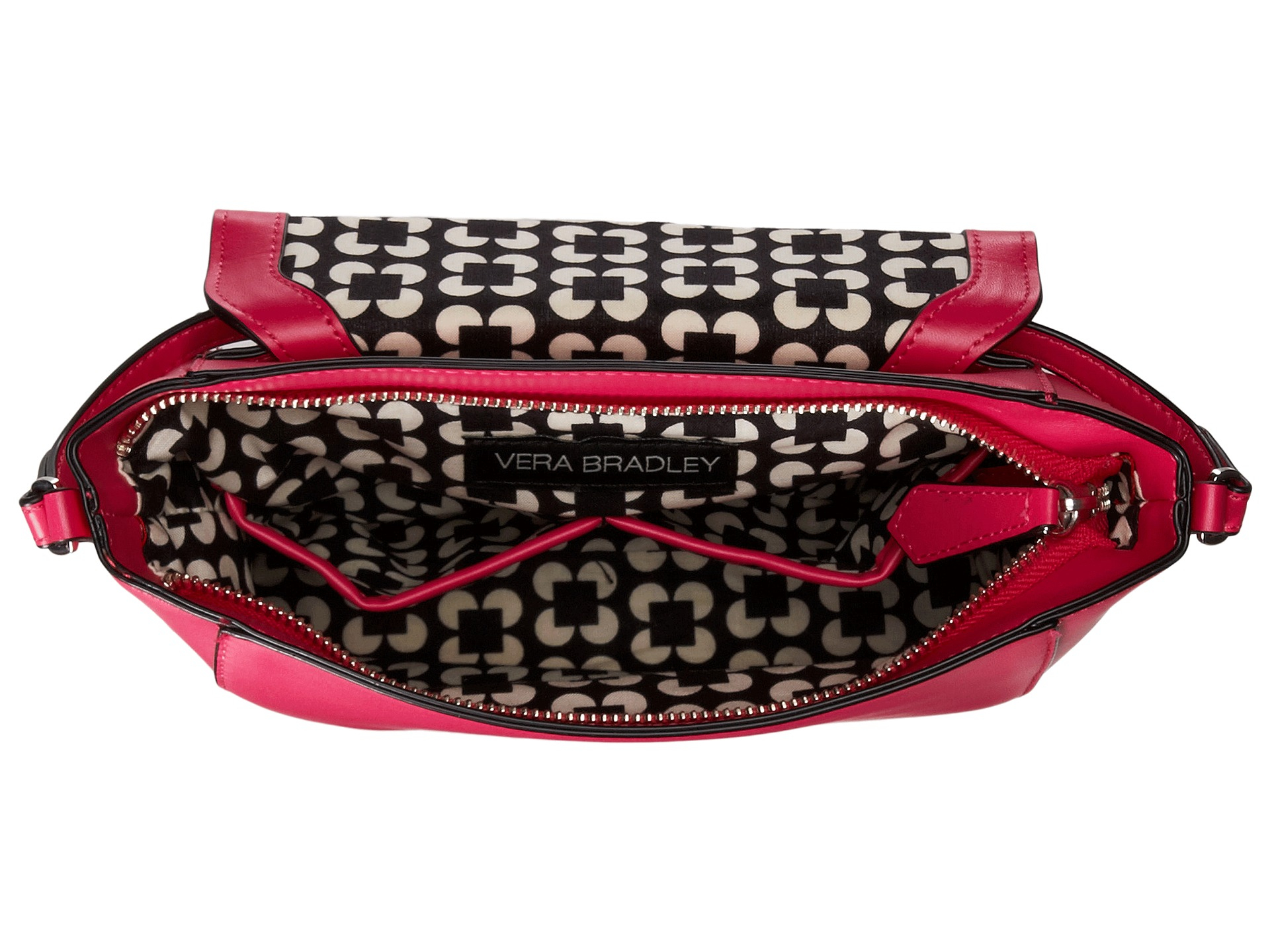 Vera bradley Solid Pu Flap Crossbody in Pink Lyst