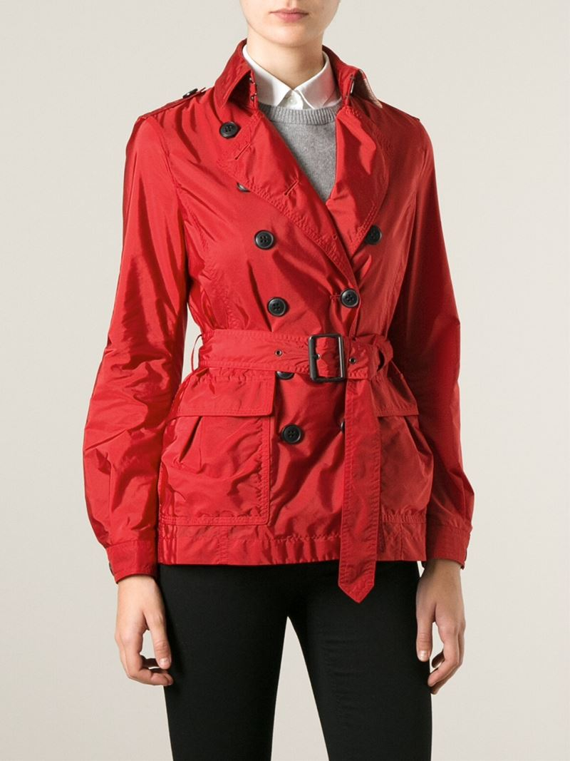 Burberry Brit Belted Short Trench Coat 