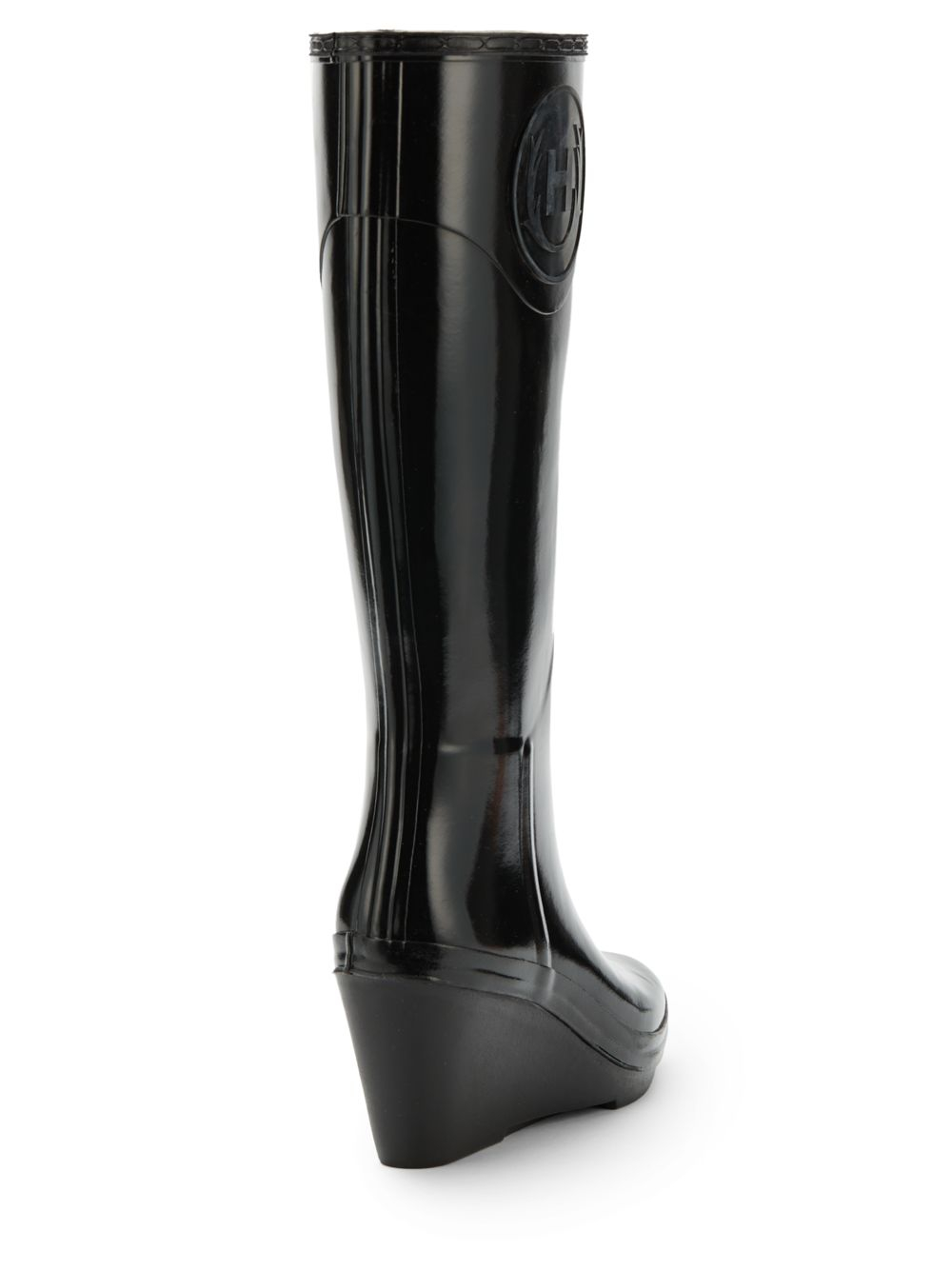 Rain boots with wedge heel discount