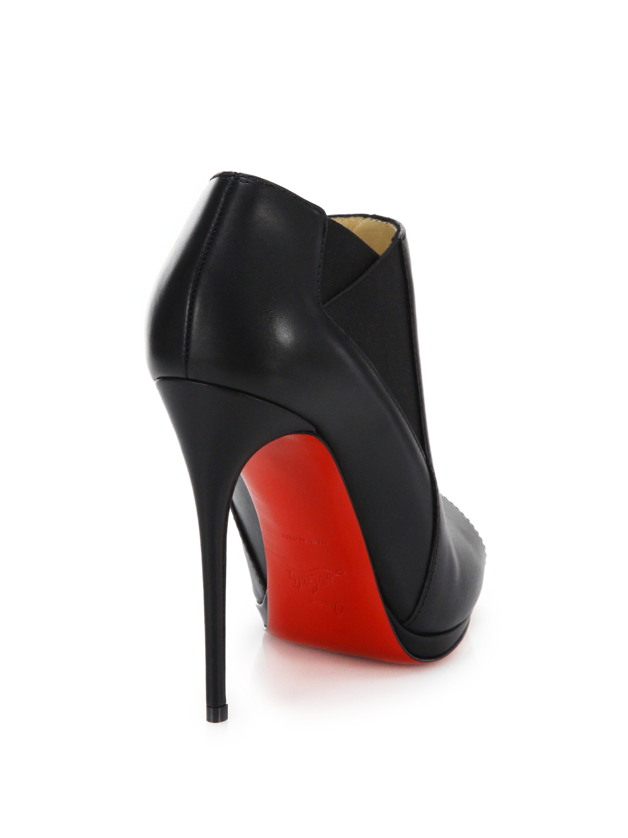 christian louboutin open toe boots