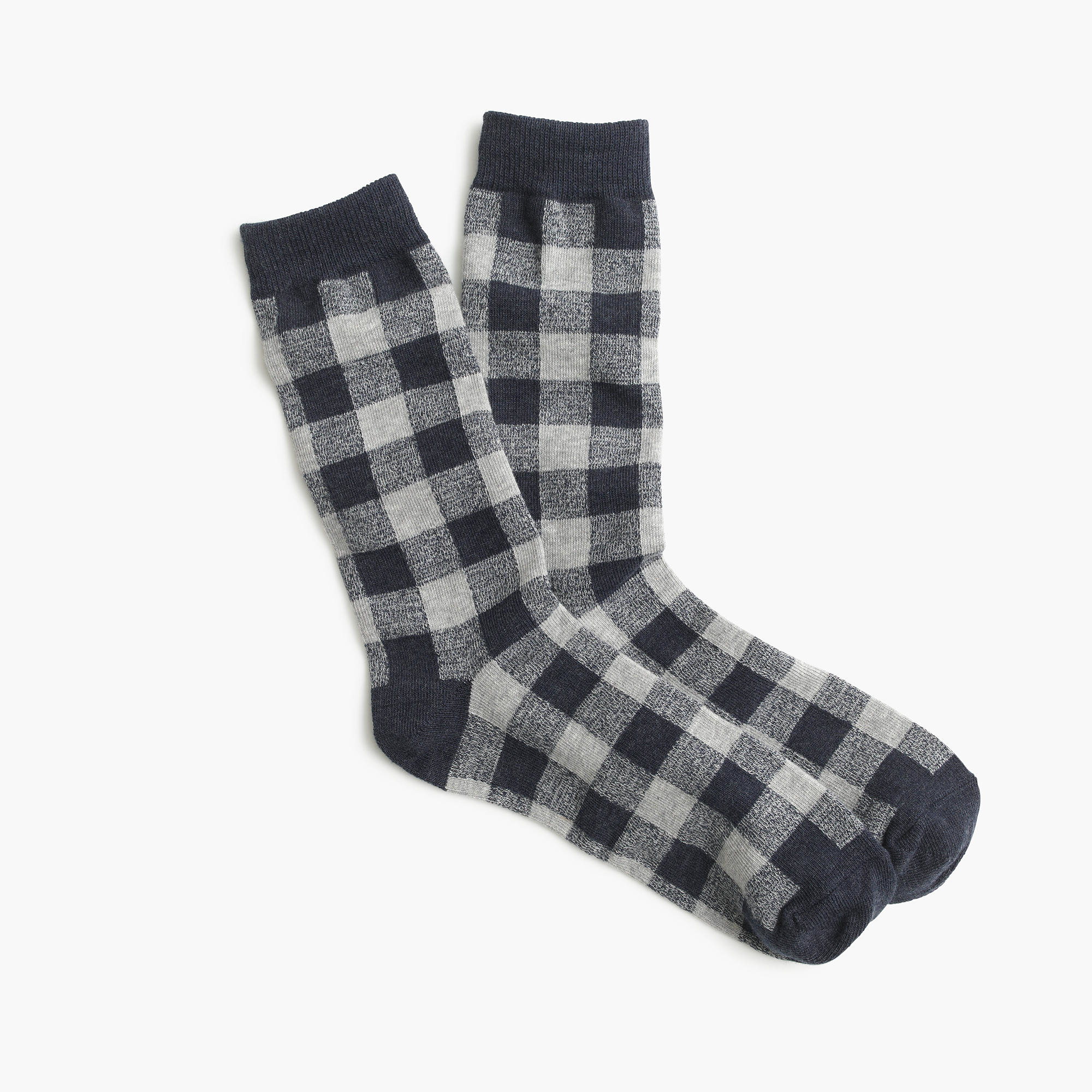 J.crew Buffalo Check Trouser Socks in Blue Lyst