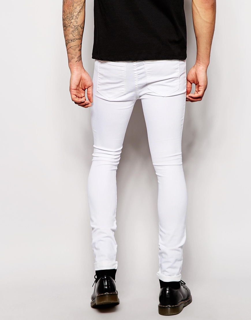 Dr. denim Jeans Plenty Spray On Extreme Super Skinny White in White for ...