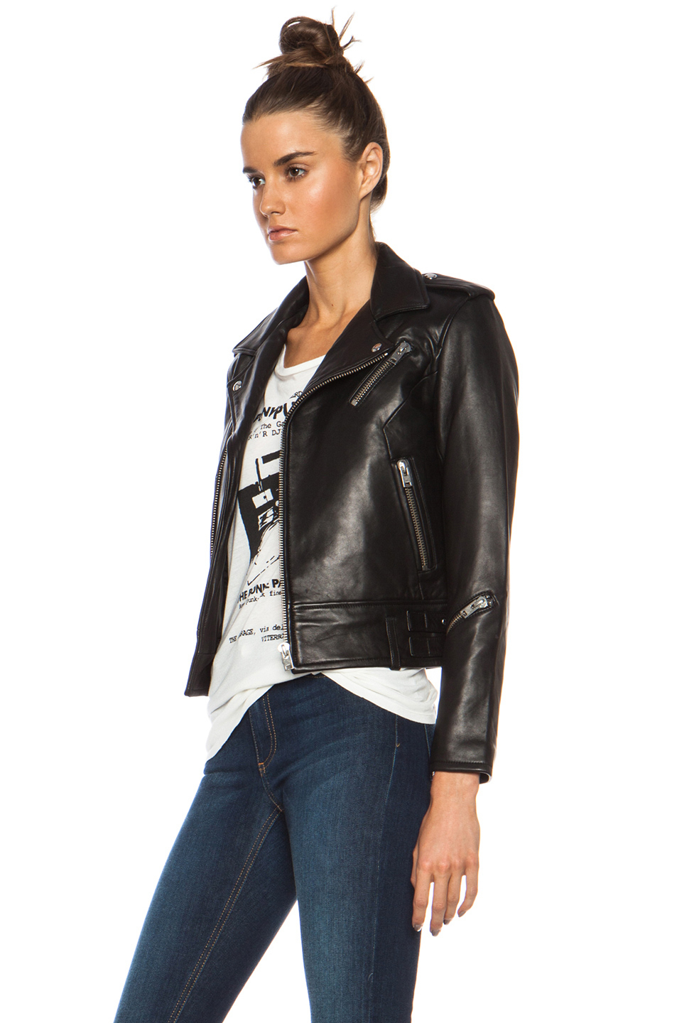 Iro Chaya Leather Jacket In Black Lyst Gallery