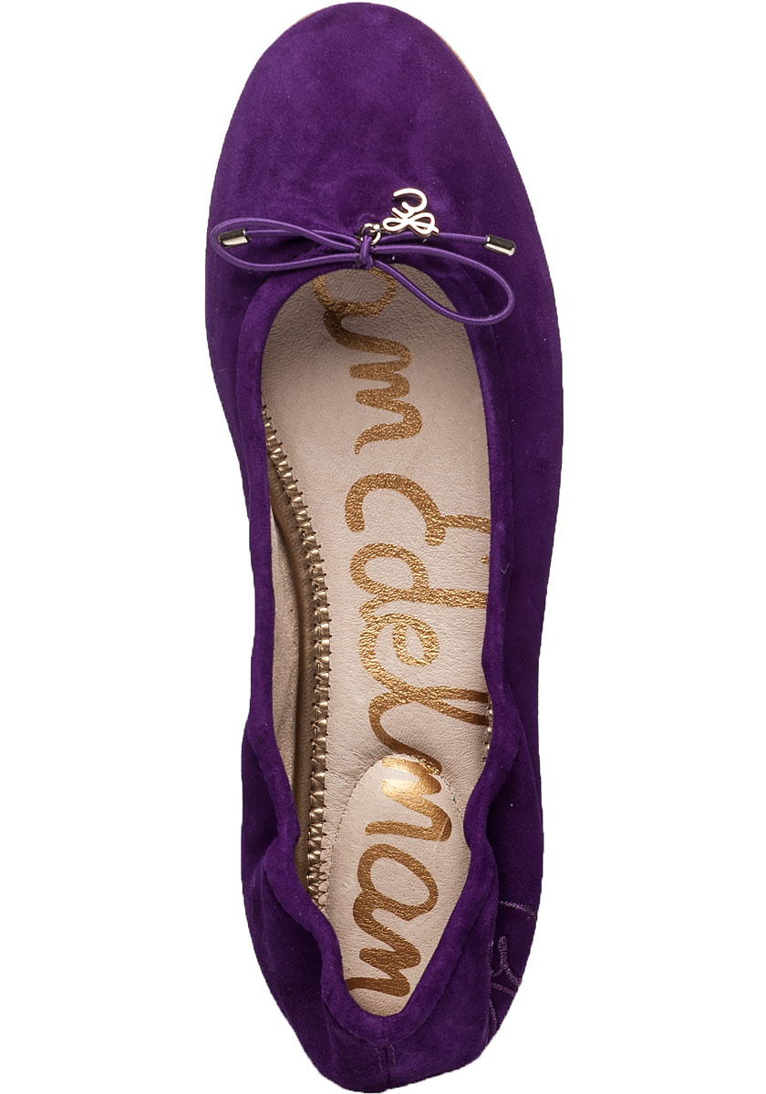 Sam Edelman Felicia Purple Suede Ballet Flat | Lyst