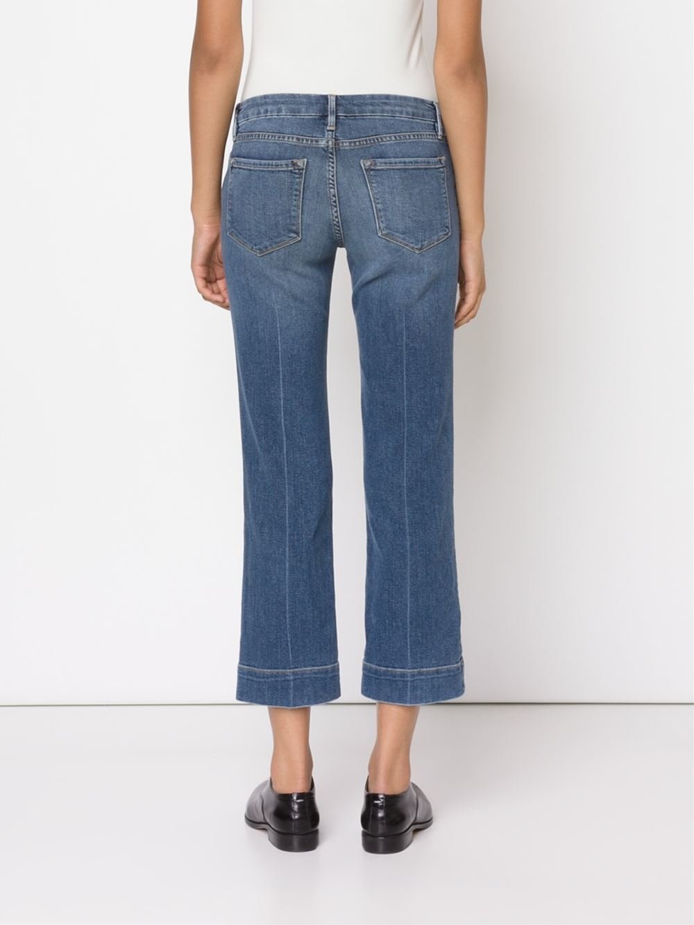 FRAME Cropped Jeans in Blue - Lyst