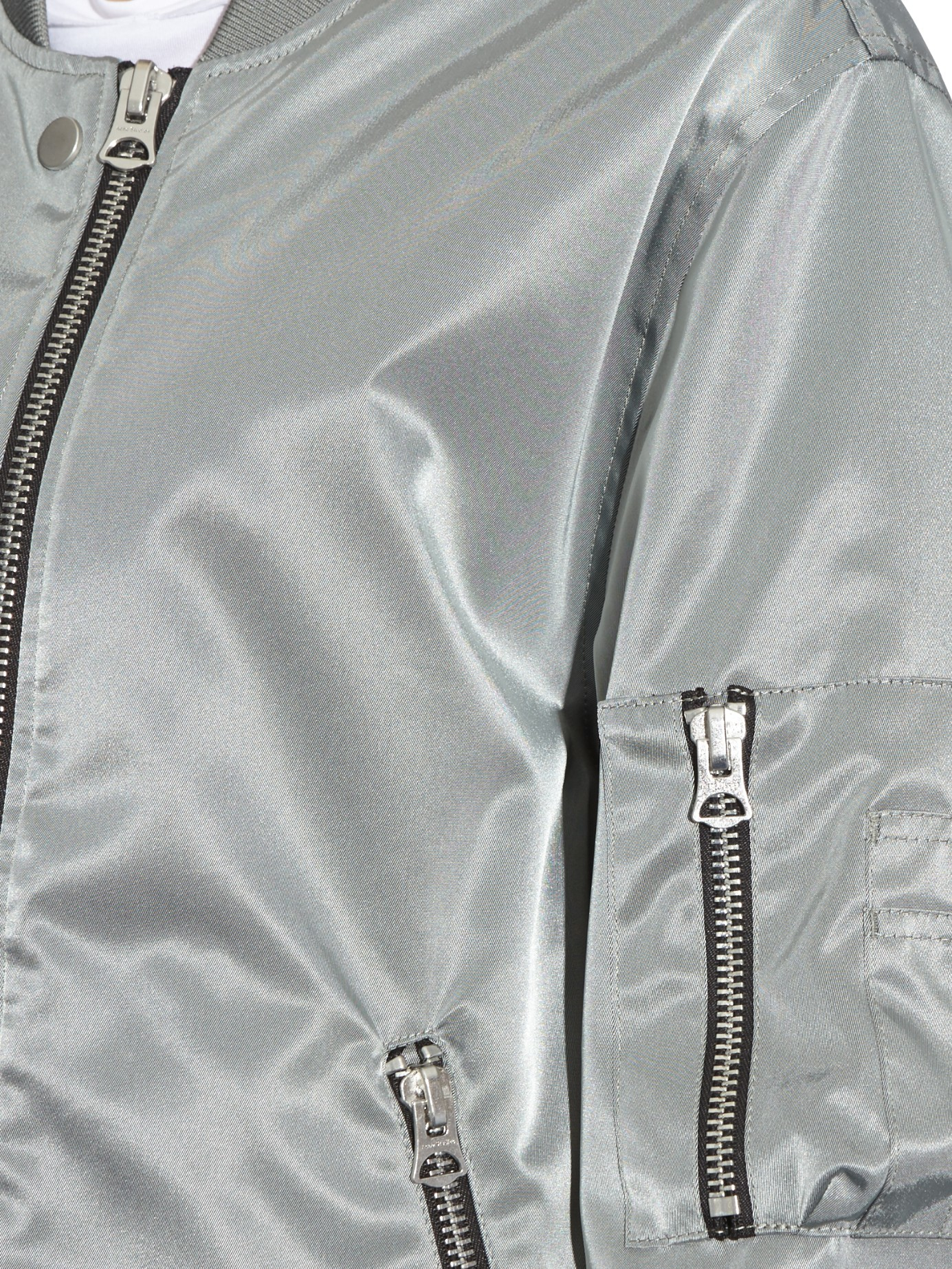 silver flight jacket
