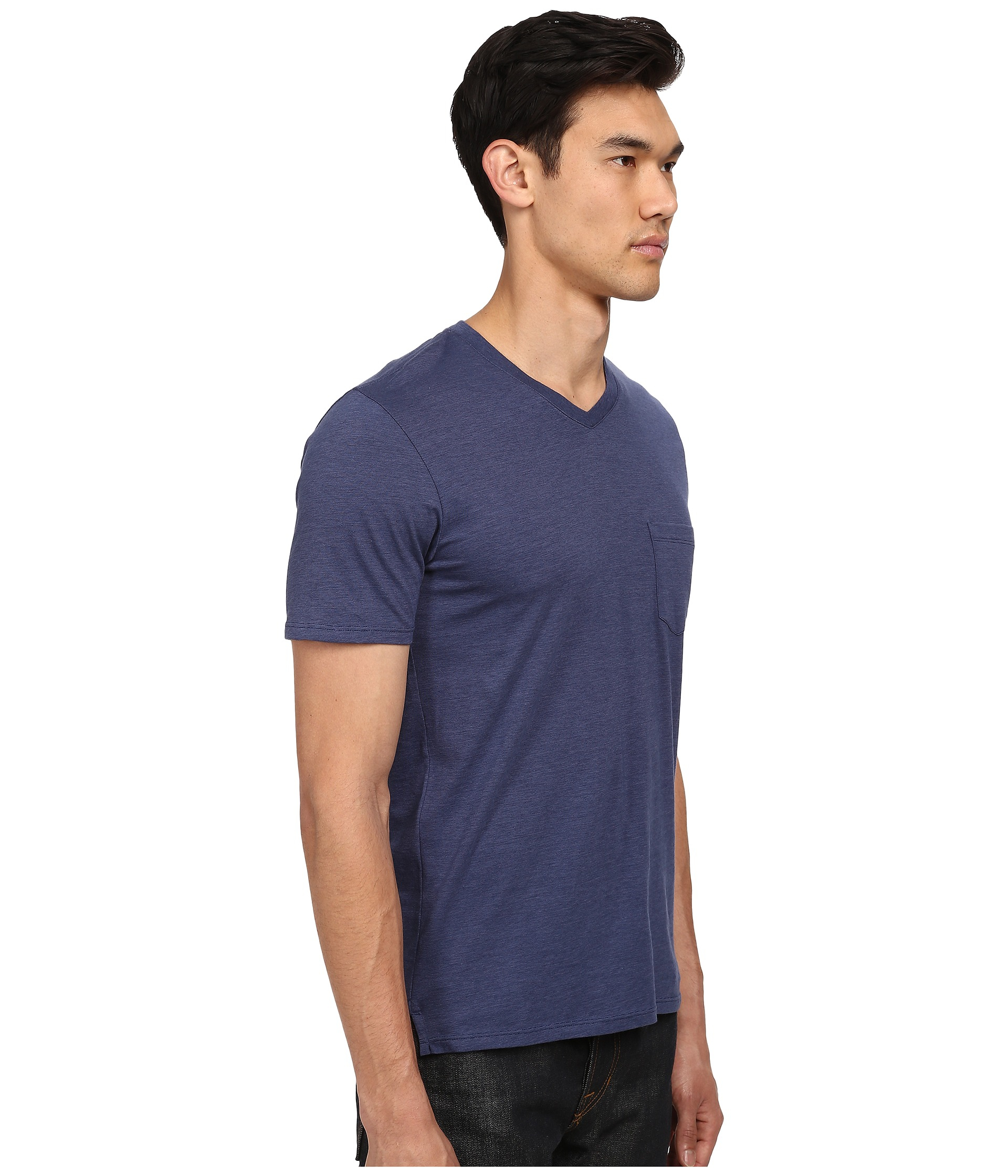 Vince V-neck Pocket Tee in Blue for Men - Lyst