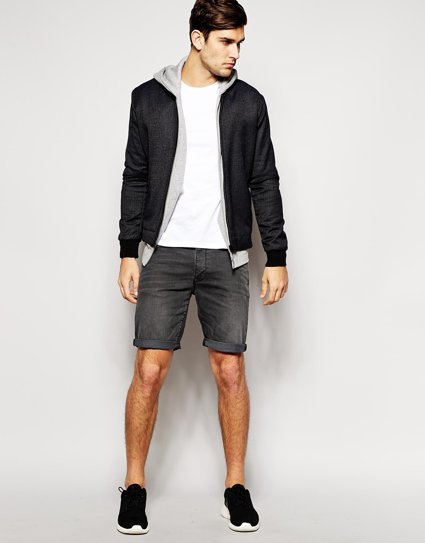 Asos Denim Shorts In Skinny Fit in Gray for Men (Grey) Lyst
