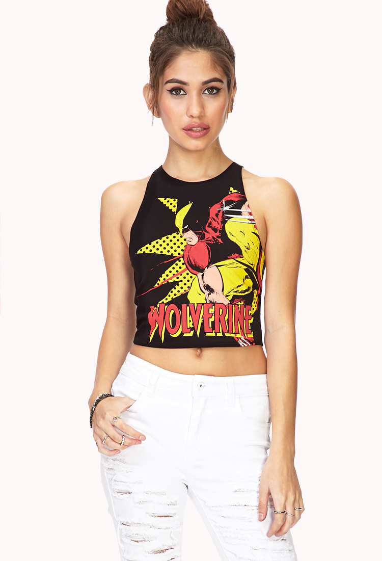 Forever 21 Cotton Wolverine Crop Top in ...